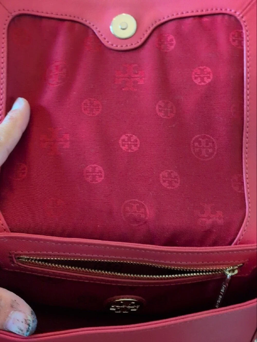 Tory Burch Robinson Mini Chain Crossbody Hot Pink